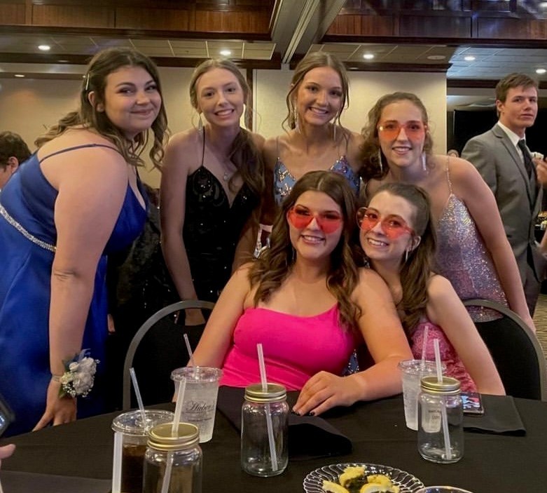 Senior girls at prom