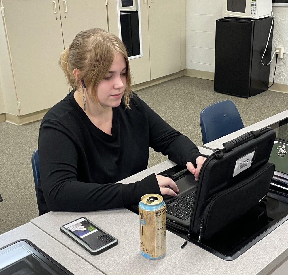 Student working on Plato class
