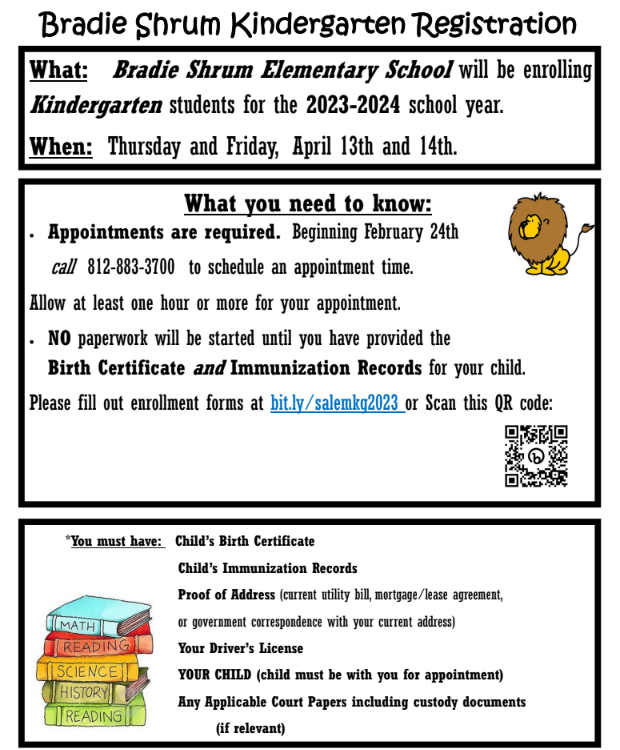 Kindergarten Enrollment Forms 
