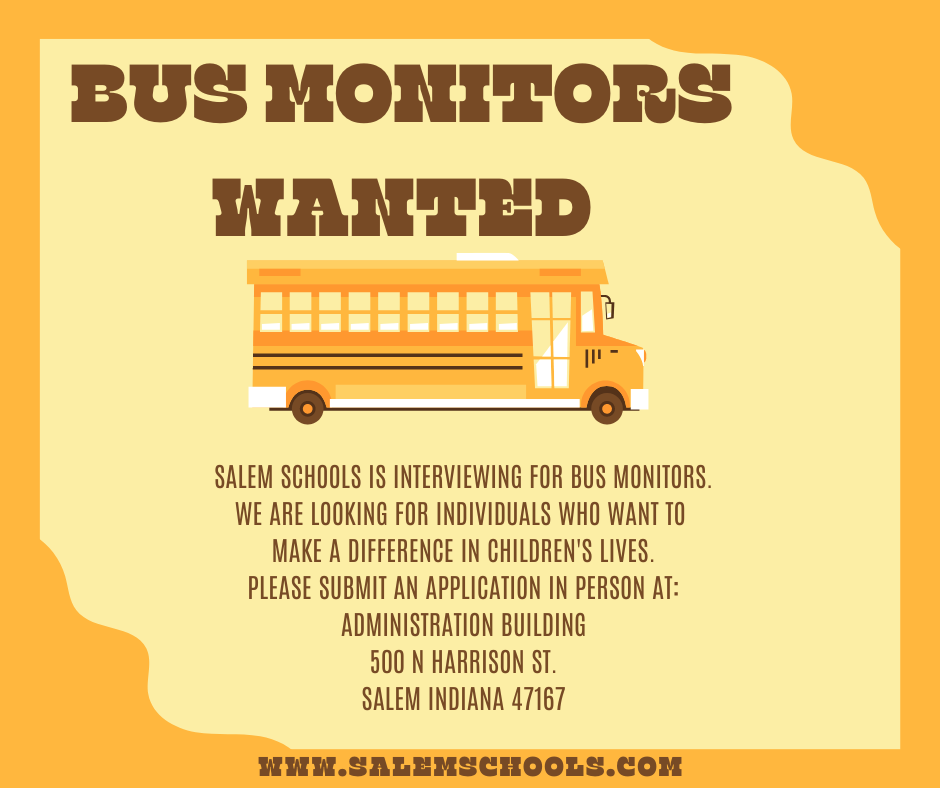 Bus monitors needed