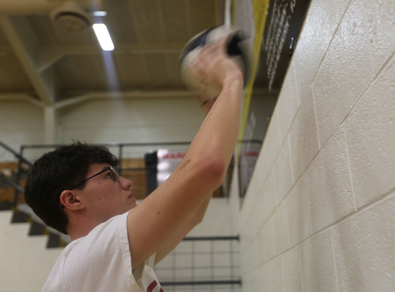 Jacob hitting the ball