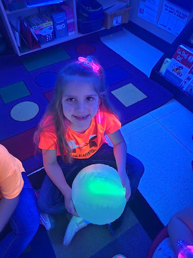 Holding a glow ball