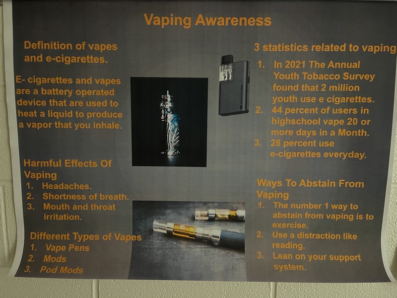 Poster about vaping