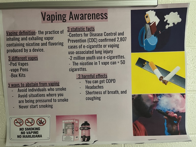 Poster about vaping